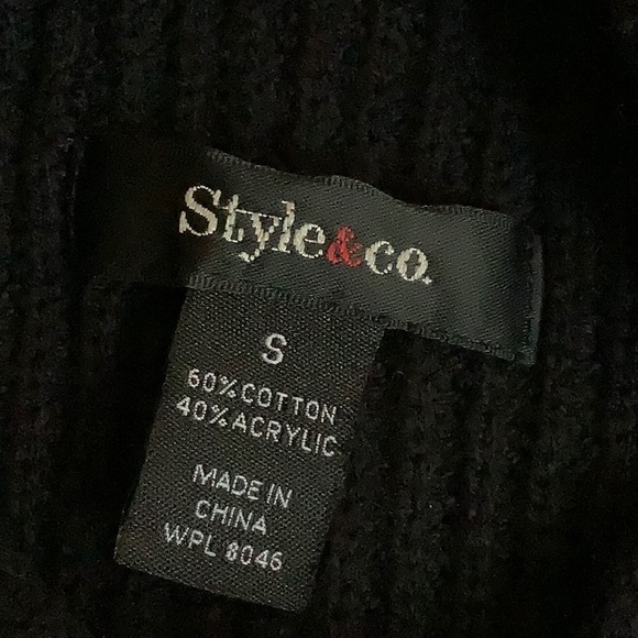 Style & Co. Black Basic Minimalist Modest Sweater Size S - Picture 12 of 14